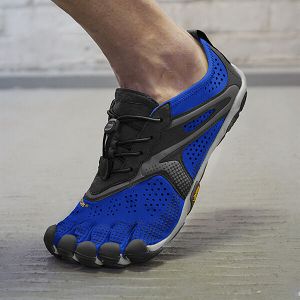 Vibram V-Run Blue/Black Mens Running Shoes | India-790432